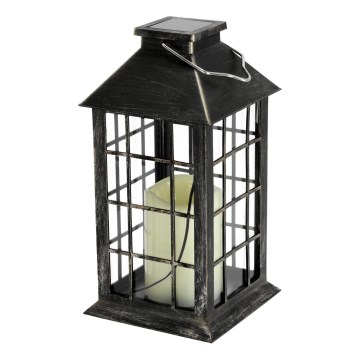 LED Aurinkovoimariippuvalo LED/0,02W/1,2V 1xAA 2700K IP44 200 mAh patina