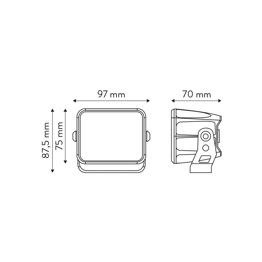 LED Auton kohdevalo DUO BLACK LED/40W/9-36V IP69 6000K kulmikas