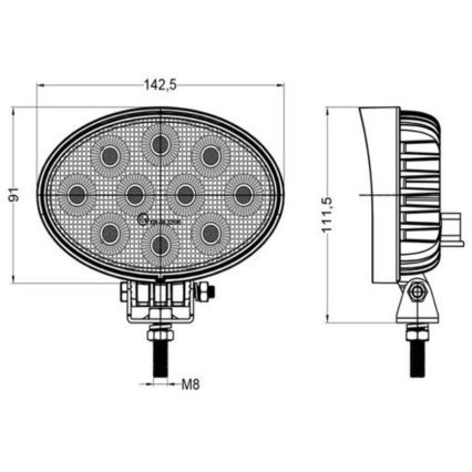 LED-auton kohdevalo OSRAM LED/40W/10-30V IP68 5700K