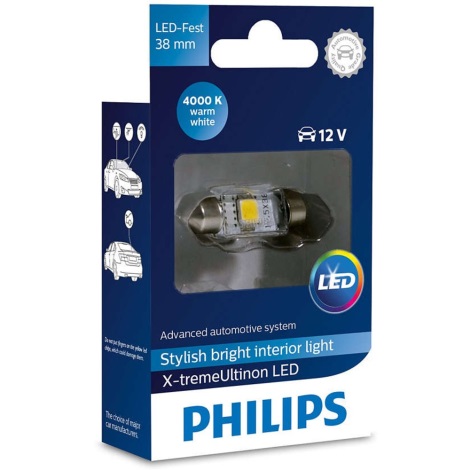 LED Autopolttimo Philips X-TREME ULTINON 128584000KX1 LED SV8.5-8/0,8W/12V 4000K