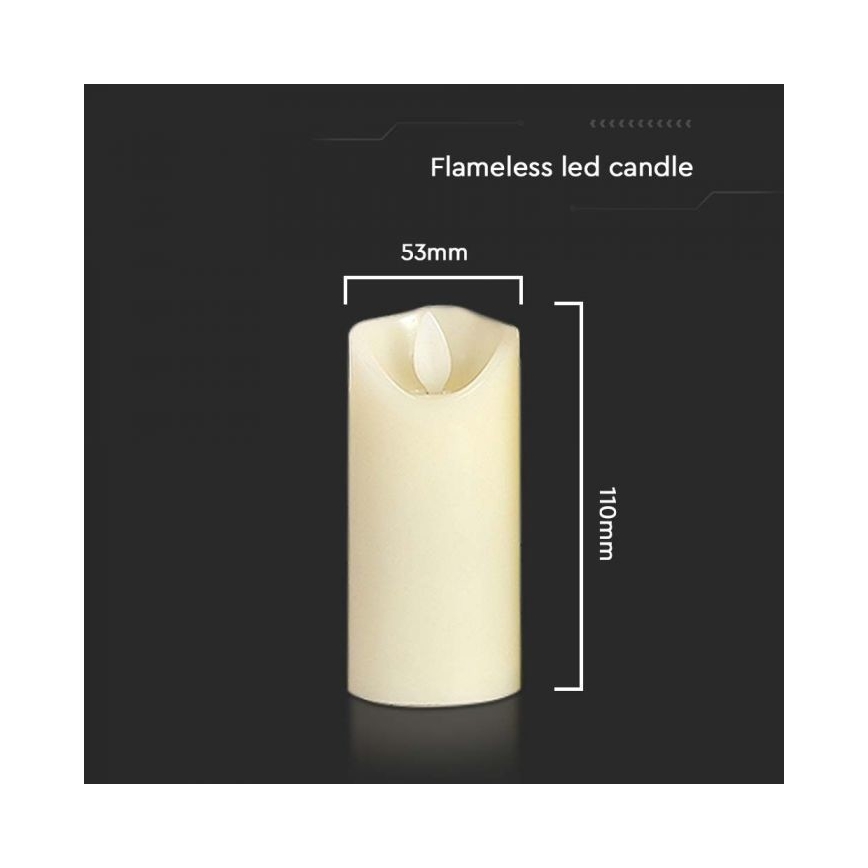 LED Candle LED/2xAA lämpimänvalkoinen 11 cm
