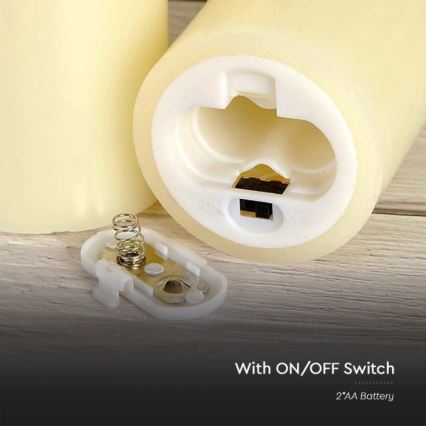 LED Candle LED/2xAA lämpimänvalkoinen 17,5 cm