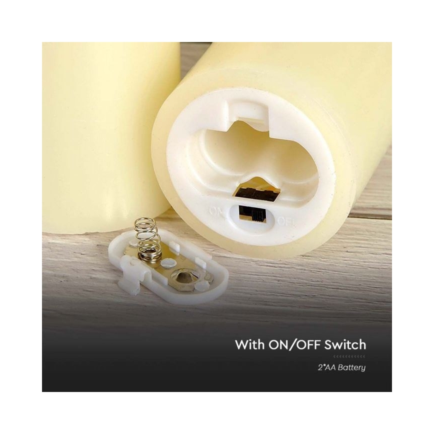 LED Candle LED/2xAA lämpimänvalkoinen 17,5 cm