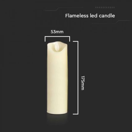 LED Candle LED/2xAA lämpimänvalkoinen 17,5 cm