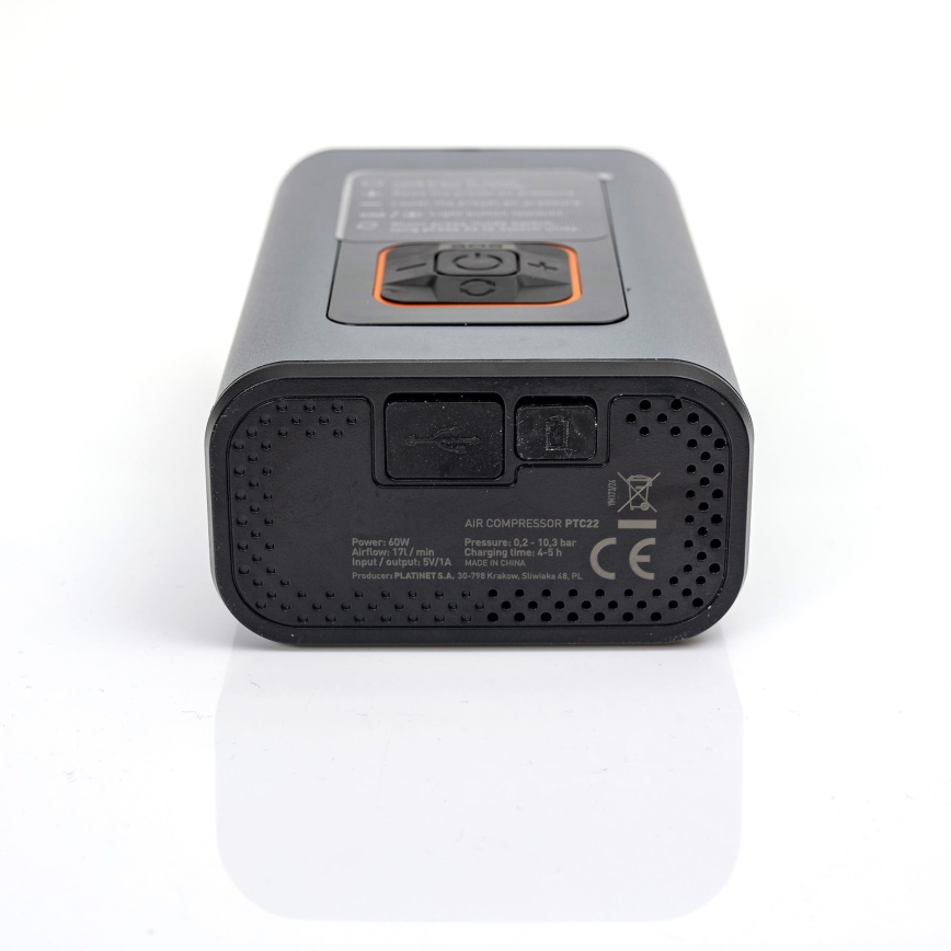 LED Digitaalinen taskukompressori 3in1 4000 mAh 5W musta