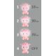 LED Dimming lasten yövalo LED / 2,5W / 230V lammas vaaleanpunainen
