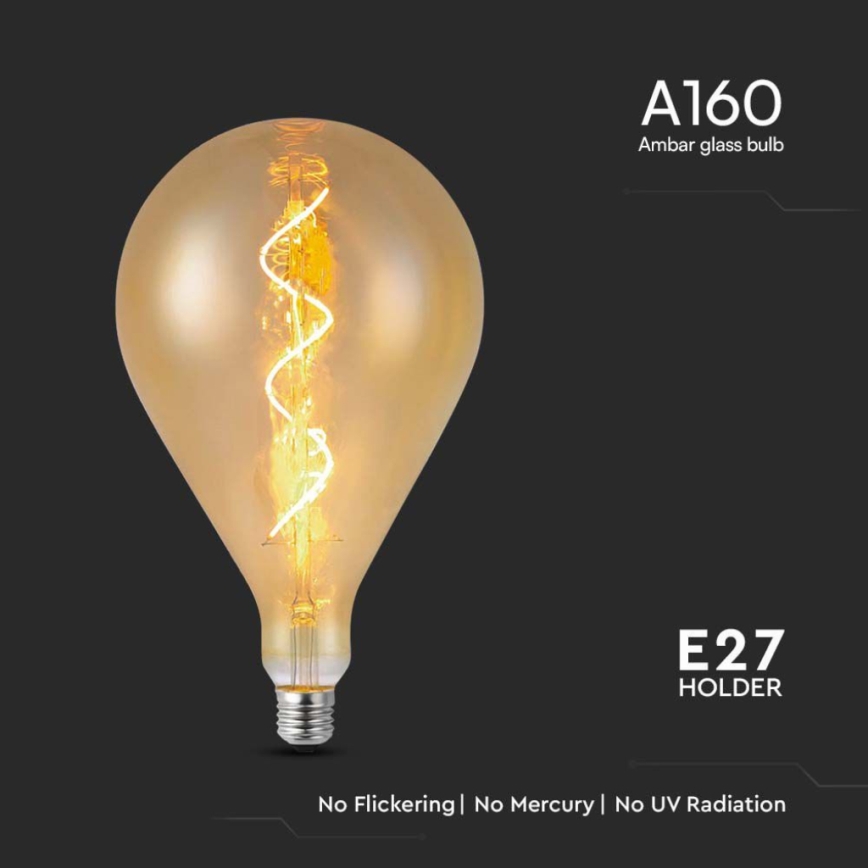 LED-filament-lamppu A160 E27/4W/230V 1800K