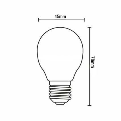 LED-filament-lamppu G45 E14/6W/230V 4000K
