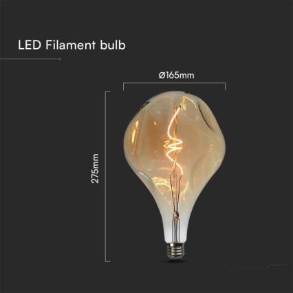 LED-filamenttilamppu A165 E27/4W/230V 1800K