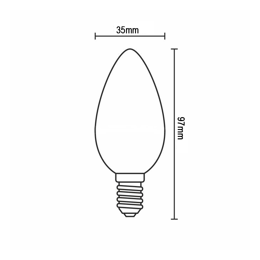 LED-filamenttilamppu C37 E14/6W/230V 3000K
