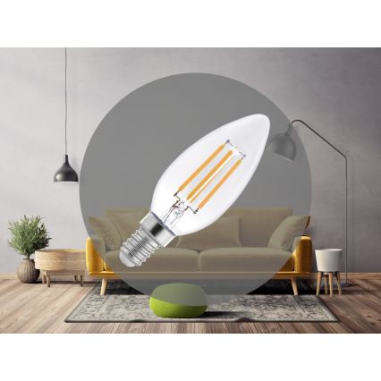LED-filamenttilamppu C37 E14/6W/230V 4000K