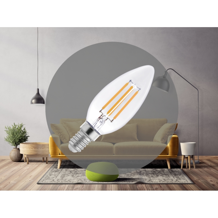 LED-filamenttilamppu C37 E14/6W/230V 4000K