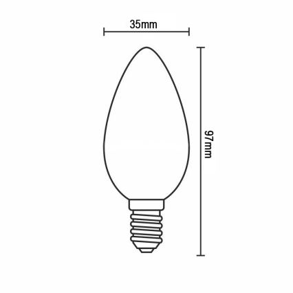 LED-filamenttilamppu C37 E14/6W/230V 4000K