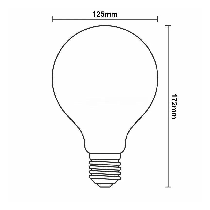 LED-filamenttilamppu G125 E27/11W/230V 3000K