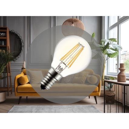 LED-filamenttilamppu G45 E14/6W/230V 3000K