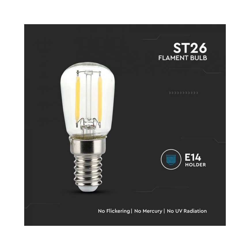 LED-filamenttilamppu ST26 E14/2W/230V 6500K