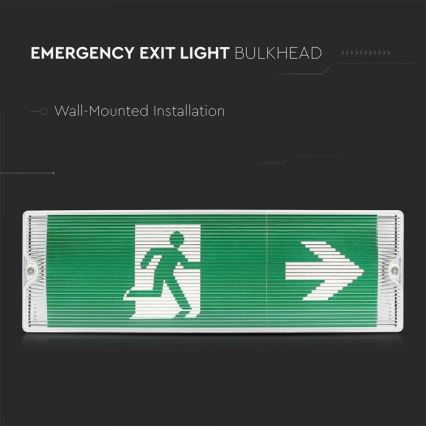 LED Hätävalaisin EMERGENCY EXIT LED/3W/230V IP65 6000K 1200mAh