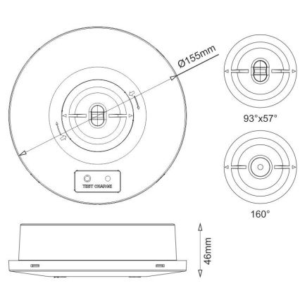 LED Hätävalaisin LED/2W/230V 6000K IP65 3200 mAh