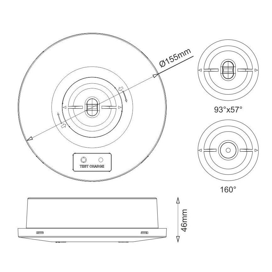 LED Hätävalaisin LED/2W/230V 6000K IP65 3200 mAh