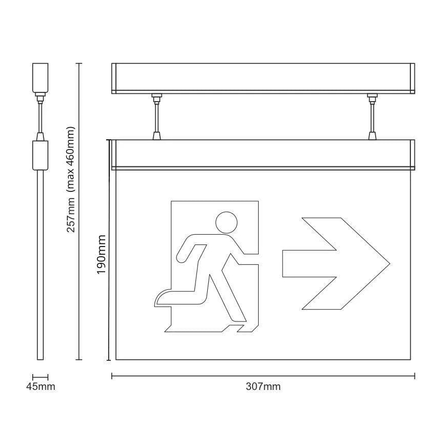 LED Hätävalaisin LED/4W/230V 6000K 1000 mAh