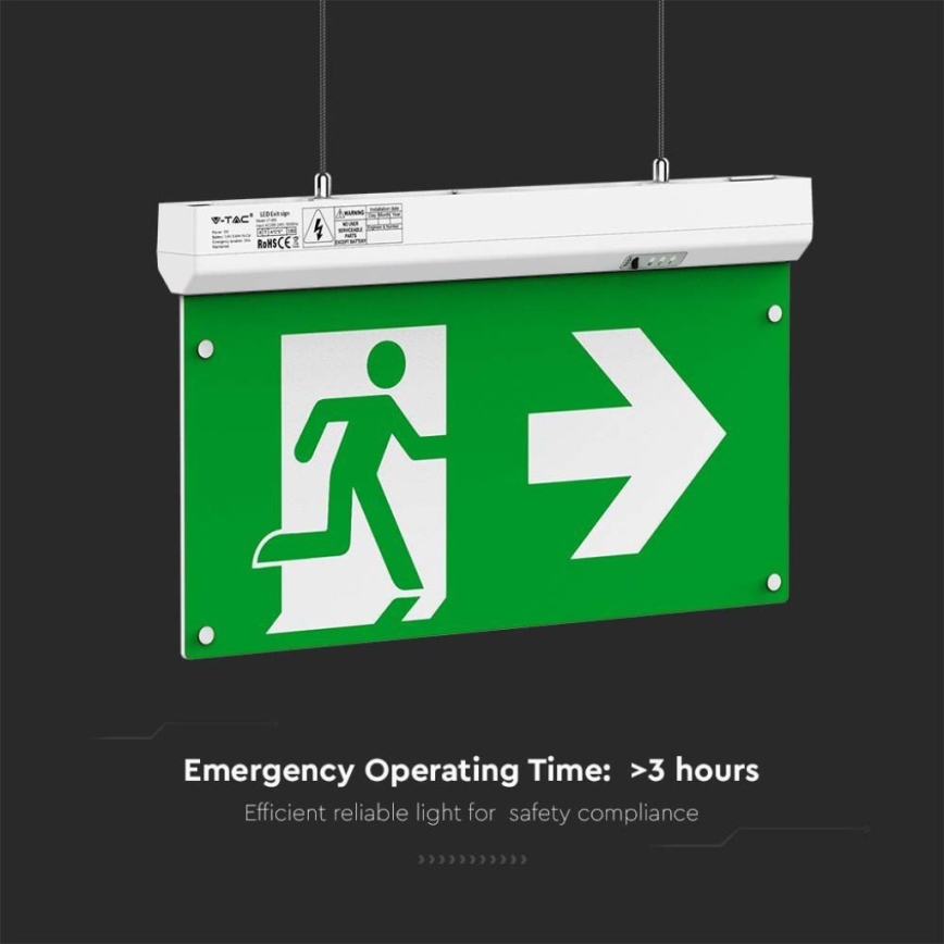 LED-hätävalo EMERGENCY EXIT LED/2,5W/230V 4in1 6000K