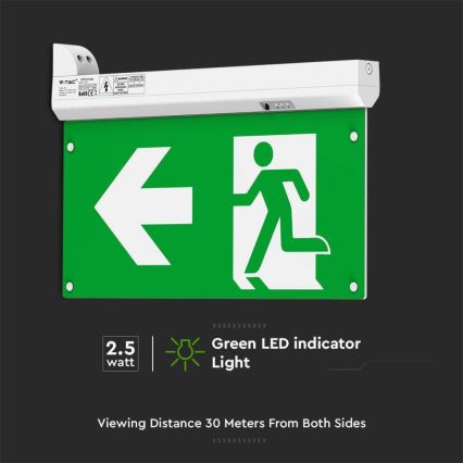 LED-hätävalo EMERGENCY EXIT LED/2,5W/230V 4in1 6000K