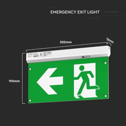 LED-hätävalo EMERGENCY EXIT LED/2,5W/230V 4in1 6000K