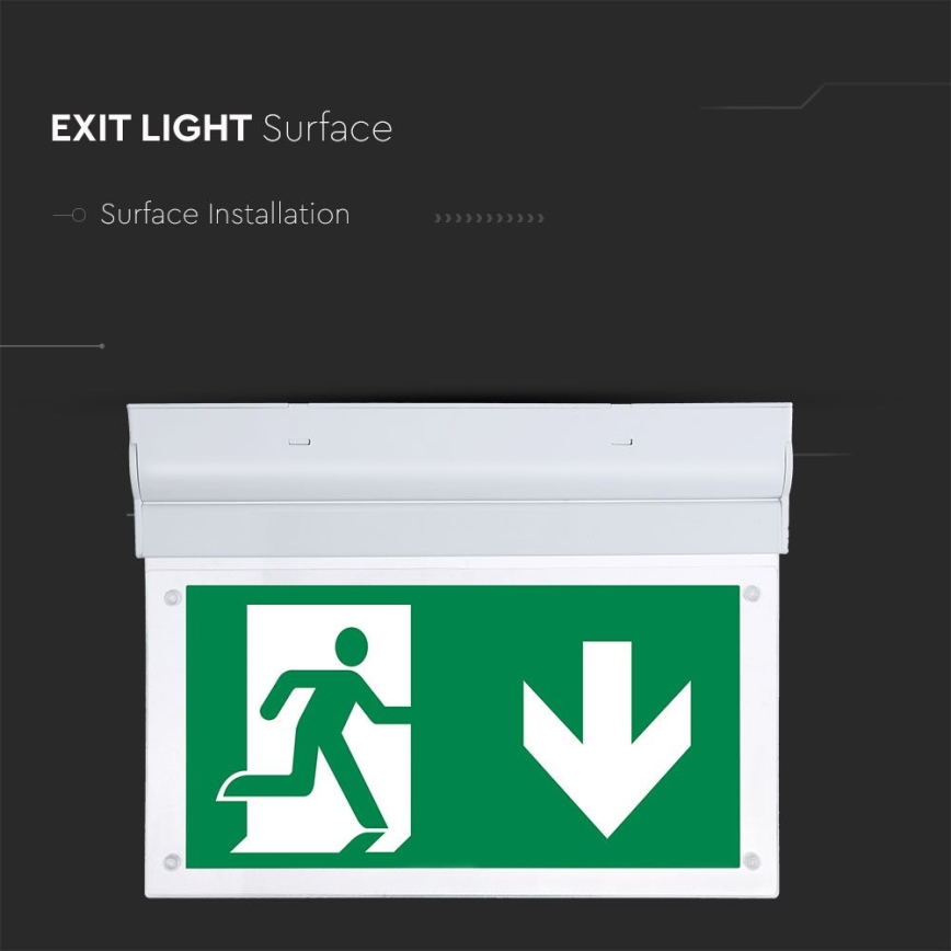 LED Hätävalo EMERGENCY EXIT SAMSUNG CHIP LED/2W/230V 6000K