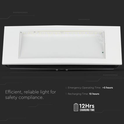 LED Hätävalo EMERGENCY EXIT SAMSUNG CHIP LED/3,8W/230V 6000K