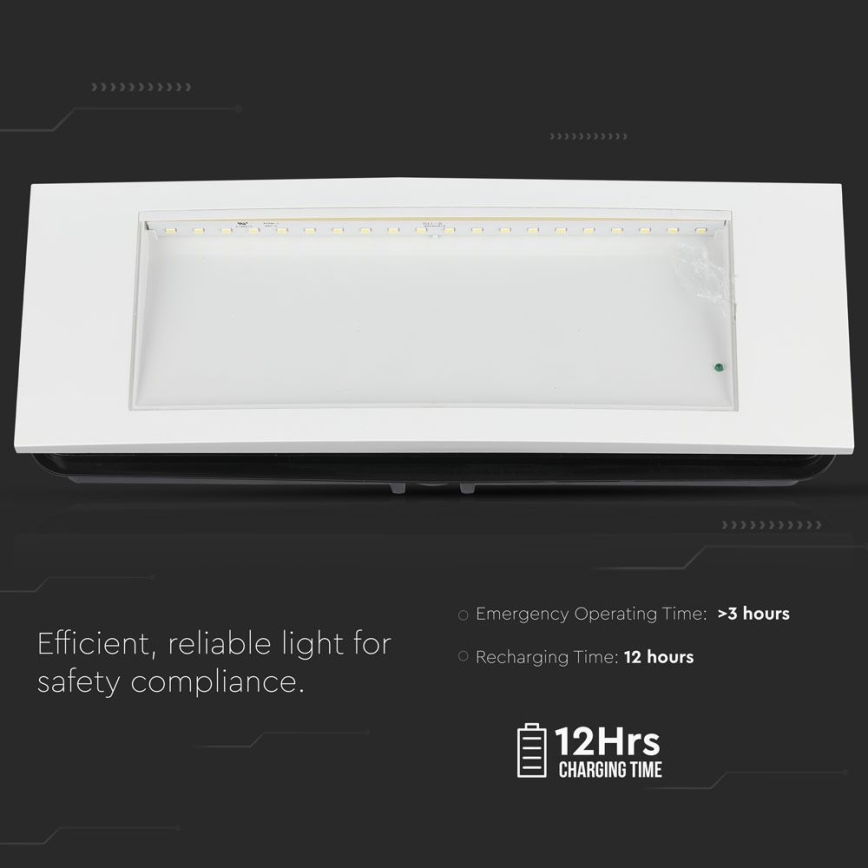 LED Hätävalo EMERGENCY EXIT SAMSUNG CHIP LED/3,8W/230V 6000K