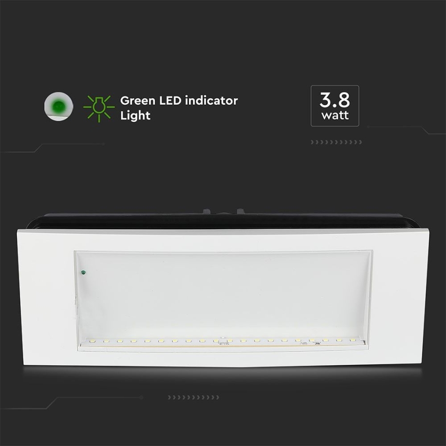 LED Hätävalo EMERGENCY EXIT SAMSUNG CHIP LED/3,8W/230V 6000K