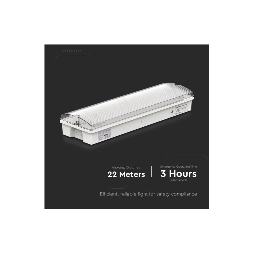 LED-hätävalo EMERGENCY EXIT LED/3W/230V 6400K IP65