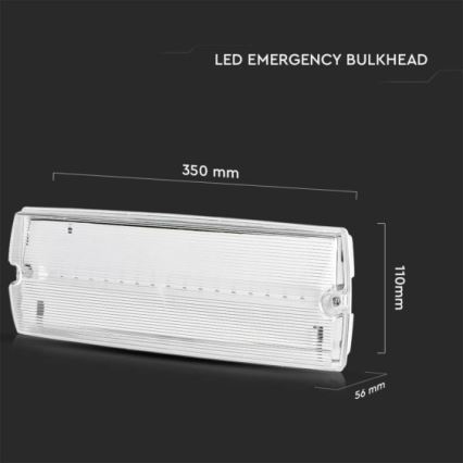 LED-hätävalo EMERGENCY EXIT LED/3W/230V 6400K IP65