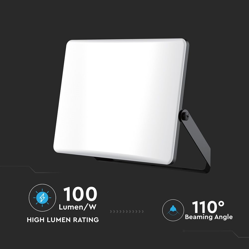 LED-valonheitin LED/30W/230V 3000/4000/6500K IP65 musta