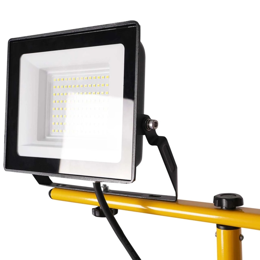 LED-heijastin jalustalla 2xLED/50W/230V 6500K IP65 keltainen