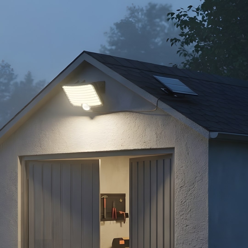 LED-heijastin liiketunnistimella ja aurinkopaneelilla ALEX LED/5,5W/3,7V 1200 mAh IP44