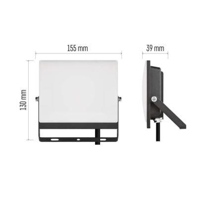 LED heijastin TAMBO EVO LED/30W/230V 4000K IP65 musta
