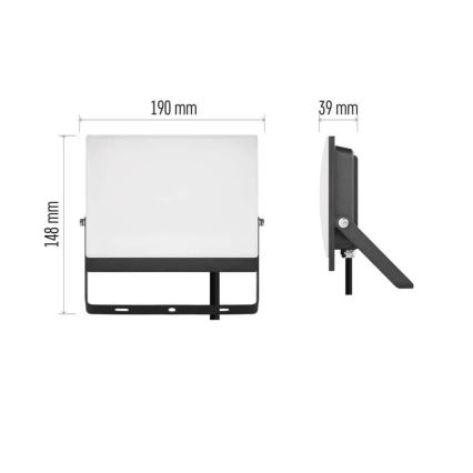 LED-heijastin TAMBO EVO LED/50W/230V 4000K IP65 musta