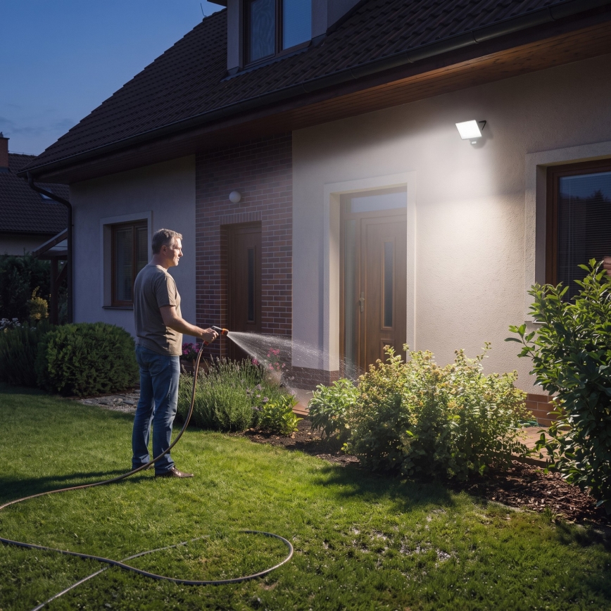 LED-valonheitin liike- ja hämäräanturilla TAMBO EVO LED/30W/230V 4000K IP44 musta
