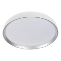 LED Himennettävä kattovalaisin LIXAN LED/65W/230V 3000-6500K halkaisija 48,6 cm valkoinen/hopea + kaukosäädin