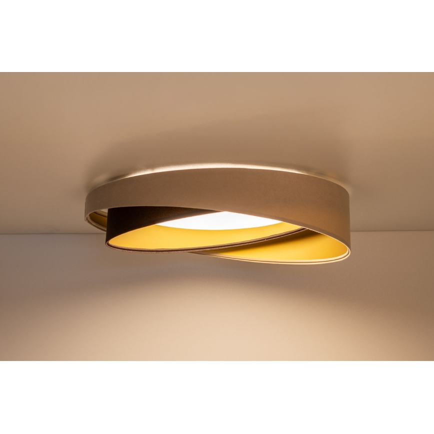 Himmennettävä LED-kattovalaisin SMART GALAXY MODERN LED/24W/230V 3000-6500K halkaisija 55 cm beige/ruskea/kultainen + kaukosäädin