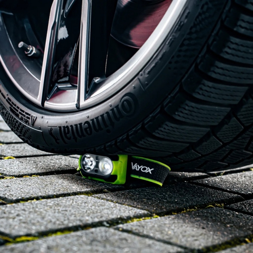 LED-himmennettävä ladattava otsalamppu anturilla ja punaisella valolla LED/10W/5V/3xAAA IP44 600 lm 1200 mAh