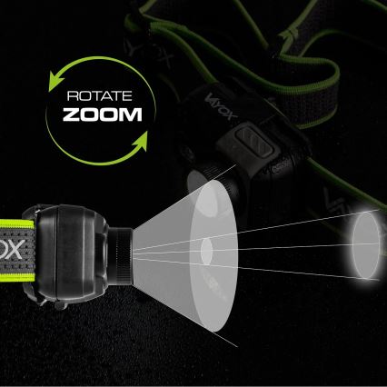 LED-himennettävä ladattava otsalamppu LED/10W/5V/3xAAA IP66 800 lm 1000 mAh