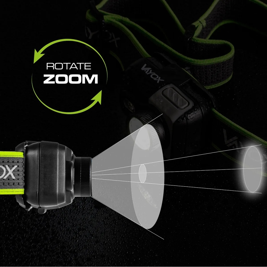 LED-himennettävä ladattava otsalamppu LED/10W/5V/3xAAA IP66 800 lm 1000 mAh