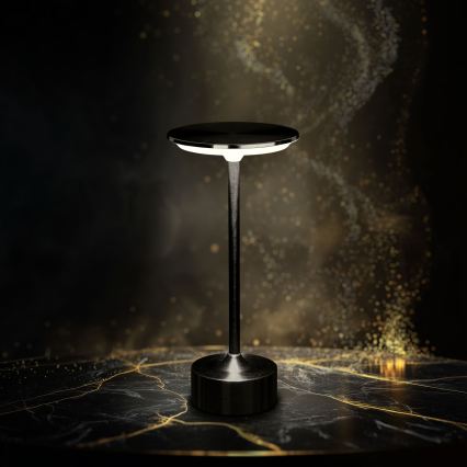 LED-himmennettävä ladattava pöytälamppu NEW YORK LED/1,8W/5V 2700K/4000K/6500K 1200 mAh musta