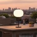 LED-himennettävä ladattava ulkokäyttöinen pöytävalaisin VENEZIA LED/2W/5V 2700K IP54 4000 mAh musta