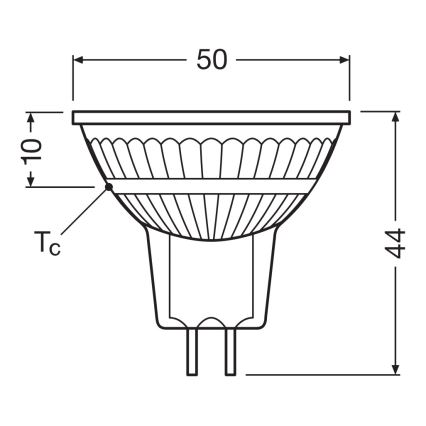 LED himmennettävä reflektorilamppu MR16 GU5,3/6,8W/12V 4000K 36° CRI 90 - Osram