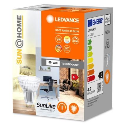 LED Himmennettävä antibakteerinen polttimo PAR16 GU10/4,9W/230V Wi-Fi - Ledvance