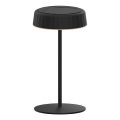 LED Himmennettävä aurinko ladattava pöytävalaisin VIVIEN LED/3W/5V 2700K 1600 mAh IP54 musta