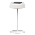 LED Himmennettävä aurinko ladattava pöytävalaisin VIVIEN LED/3W/5V 2700K 1600 mAh IP54 valkoinen
